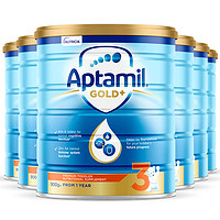 黑卡会员：Aptamil 爱他美 金装 婴儿配方奶粉 3段 900克*6罐