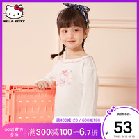 凯蒂猫 Hello Kitty 童装女童长袖T恤秋装新款儿童婴儿体恤宝宝打底衫春秋