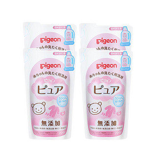 日本贝亲宝宝洗衣液进口衣物清洗剂替换装柔和型720ml*4