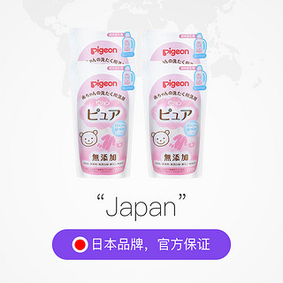 日本贝亲宝宝洗衣液进口衣物清洗剂替换装柔和型720ml*4