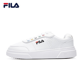 FILA 斐乐官方 情侣板鞋2020秋季新款运动休闲时尚男女鞋小白鞋 F12W031335F 女斐乐 38