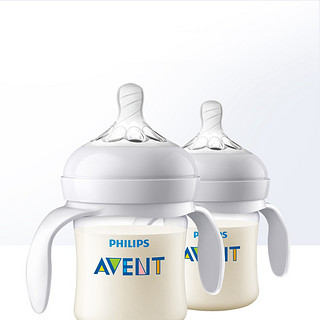 AVENT 新安怡 宽口径PA婴儿奶瓶2件装 125ml 奶嘴(0月+)