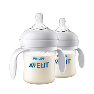 AVENT 新安怡 宽口径PA婴儿奶瓶2件装 125ml 奶嘴(0月+)
