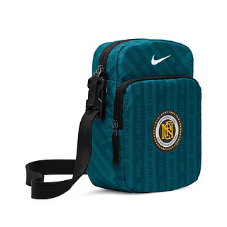 Nike 耐克官方NIKE F.C. 足球单肩包新品夏季CN6947 381晶洞水鸭青/黑/白 均码