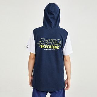 SKECHERS 斯凯奇 男士运动T恤 L220M064-002Z 藏青色 M