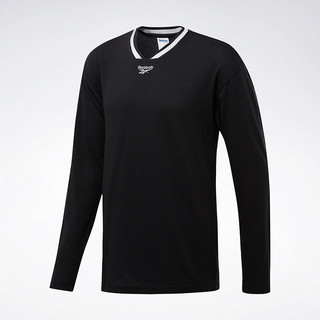 Reebok锐步官方CL D TEAM LS TEE男子夏季复古休闲长袖T恤FK2546
