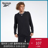Reebok锐步官方CL D TEAM LS TEE男子夏季复古休闲长袖T恤FK2546