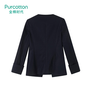 Purcotton/全棉时代秋女士新品通勤薄款优雅拼接小西服西装外套