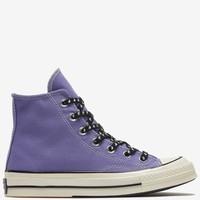 CONVERSE匡威官方 Chuck 70紫色高帮帆布鞋太极复古休闲鞋 164211C