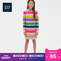 Gap 女童彩色条纹中长款毛衣裙