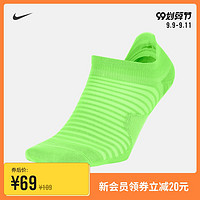 Nike 耐克官方NIKE SPARK LIGHTWEIGHT NO-SHOW 跑步袜1 双SK0052 010黑（反光色） 4-5.5