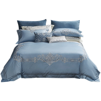 乐蜗家纺LOVO乐蜗四件套件纯棉全棉60支缎纹简约床上用品被套1.5/1.8米床