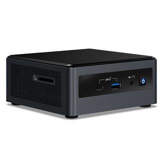 intel 英特尔 寒霜峡谷 NUC10i7FNH 商用台式机 黑色 (酷睿i7-10710U、核芯显卡、8GB、128GB SSD、风冷)