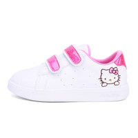 Hello Kitty 凯蒂猫 女童魔术贴运动鞋 白粉 26