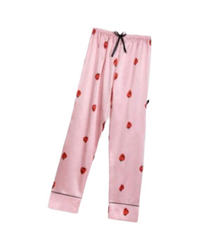 Bejirog 北极绒 女士冰丝纯色睡衣七件套 粉色草莓M