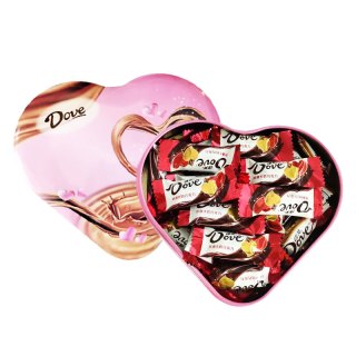 商品dove 德芙 巧克力礼盒 牛奶味 150g 心形装