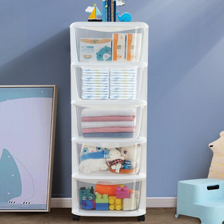 爱丽思IRIS 储物收纳柜 塑料多层卧室抽屉柜衣物玩具整理收纳箱子 透明五层 96*37*37cm