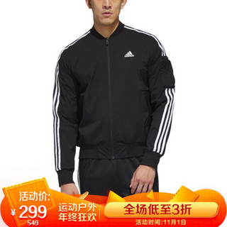 阿迪达斯 ADIDAS 男子 运动型格 MH JKT BOMB 3S 运动 夹克/风衣 GH4802 黑色 2XL码