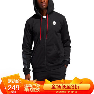 阿迪达斯 ADIDAS 男子 篮球系列 HRDN FLEECE FZ 运动 夹克 FH7754 XL码