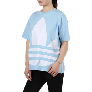 阿迪达斯 ADIDAS 三叶草 女子 LRG LOGO TEE 运动 短袖上衣 GJ1011 L码