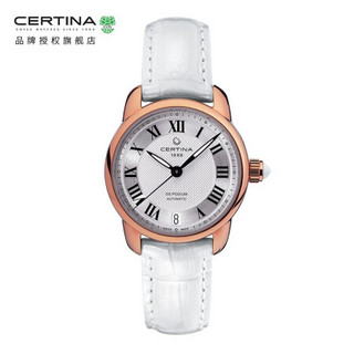 雪铁纳(CERTINA)瑞士手表 DS Podium系列 自动机械女士手表皮带腕表C025.207.36.038.00