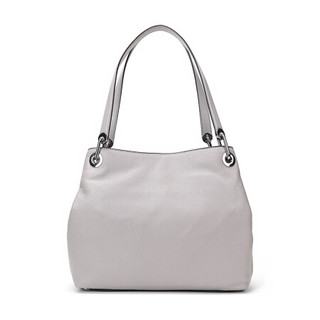 迈克·科尔斯 MICHAEL KORS MK女包 RAVEN系列牛皮手提单肩包珍珠灰大号  30H6SRXE3L PEARL GREY