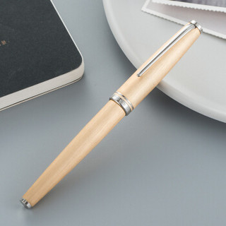 英雄（HERO）钢笔/铱金钢笔铝杆金属拉丝墨水笔981-1 金色 0.5mm