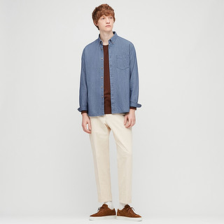 UNIQLO 优衣库 男士长袖衬衫 430917 蓝色 S