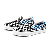 VANS 范斯 CLASSIC SLIP-ON 儿童低帮帆布鞋 黑白/蓝白 10.5