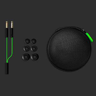 RAZER 雷蛇 战锤狂鲨专业版V2 入耳式降噪有线耳机 黑绿 3.5mm