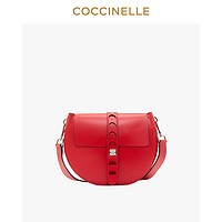 新品 COCCINELLE/可奇奈尔CAROUSEL马鞍包牛皮中号斜挎包女单肩包