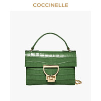 明星同款COCCINELLE/可奇奈尔ARLETTIS鳄鱼纹牛皮链条斜挎mini包