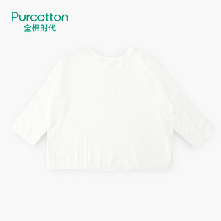 Purcotton/全棉时代女士时尚落肩套头棉线衫针织毛衣