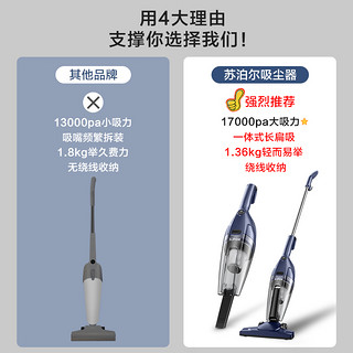 苏泊尔吸尘器家用小型手持猫毛吸尘器车载大力吸强力大功率吸尘机