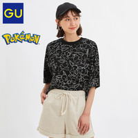 GU极优女装短款T恤(5)POKEMON皮卡丘宝可梦联名系列2020夏322478