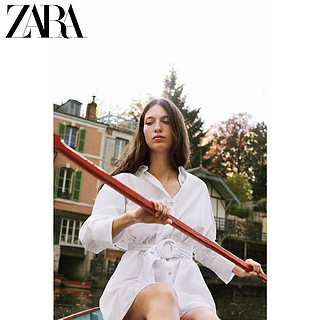 ZARA 08566051250 女款府绸衬衣式连衣裙