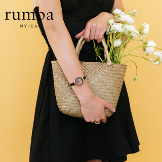 rumbatime简约时尚手表ins网红潮流小众女表石英表皮表带腕表新品