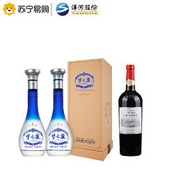 洋河蓝色经典 梦之蓝M1 45度500mL*2瓶装 浓香型绵柔白酒苏宁自营