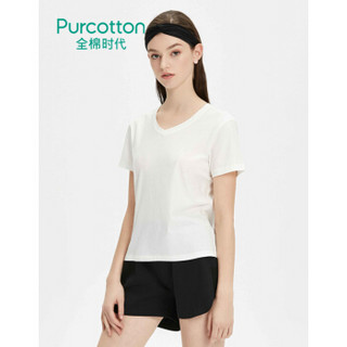 Purcotton 全棉时代 P312010109601 女款时尚夏季v领t恤