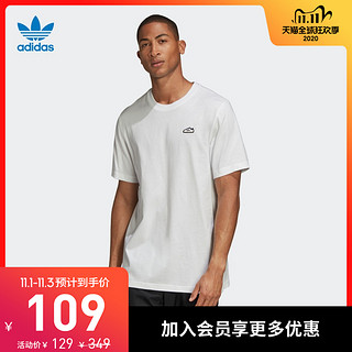 阿迪达斯官网adidas 三叶草 男装运动短袖T恤FM3377 FM3378