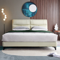 QuanU 全友 105201C 轻奢真皮床 素雅米 1.8m床