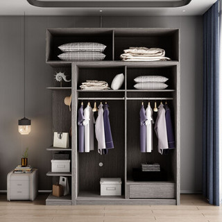 A家家具 衣柜 北欧小户型推拉门衣柜现代简约家用卧室移门衣橱组合 1.8米主柜