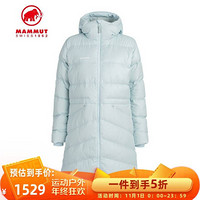 Mammut 猛犸象 Fedoz 秋冬中长款女士连帽防水防风保暖羽绒服 1013-00202 白灰色 S