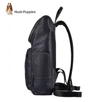 Hush Puppies 暇步士 双肩包廓形商务男包15.6英寸电脑包休闲旅行包真皮通勤EDC背包 升级版15.6英寸品牌元素款