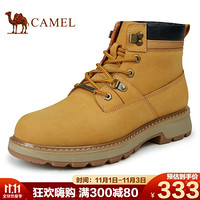 骆驼（CAMEL） 大黄靴男防滑耐磨工装英伦风百搭休闲靴 A042541564 姜黄 40