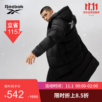 Reebok锐步 运动经典CORE LONG DOWN JKT男女羽绒服 GF7109_黑色/白色 A/M