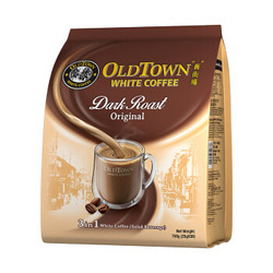 马来西亚进口 旧街场（OLDTOWN） 深度烘焙 原味30条袋装 3合1速溶白咖啡 750g *3件
