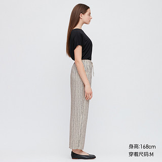 优衣库 女装 花式松紧直筒裤 423997 UNIQLO