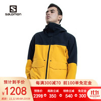 萨洛蒙（Salomon）女款户外保暖连帽鹅绒三合一外套BLOCK 3IN1 JKT 黄色220001 S