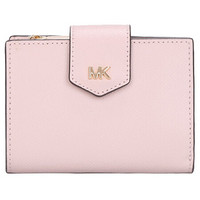 迈克·科尔斯（MICHAEL KORS） MK女包 专柜款MONEY PIECES系列牛皮革粉色钱包 32T9GF6F5L SOFT PINK